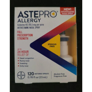 Astepro Allergy Antihistamine Nasal Spray Relief Steroid Free - 120 Sprays (B12)